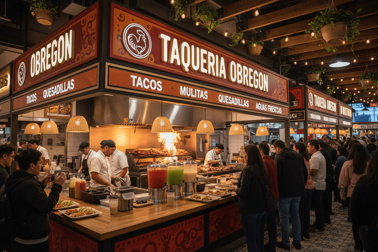 Taqueria Obregon dentro de Mercado de los Cielos